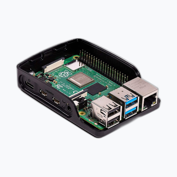 Official Pi4 Case Black Grey Ports