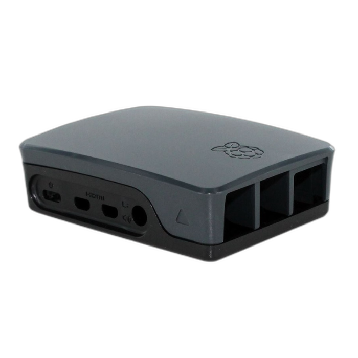 Official Pi4 Case Black Grey Top View